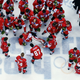 Illustration for article titled Canadas Mens Hockey Team Celebrates Second Straight Gold